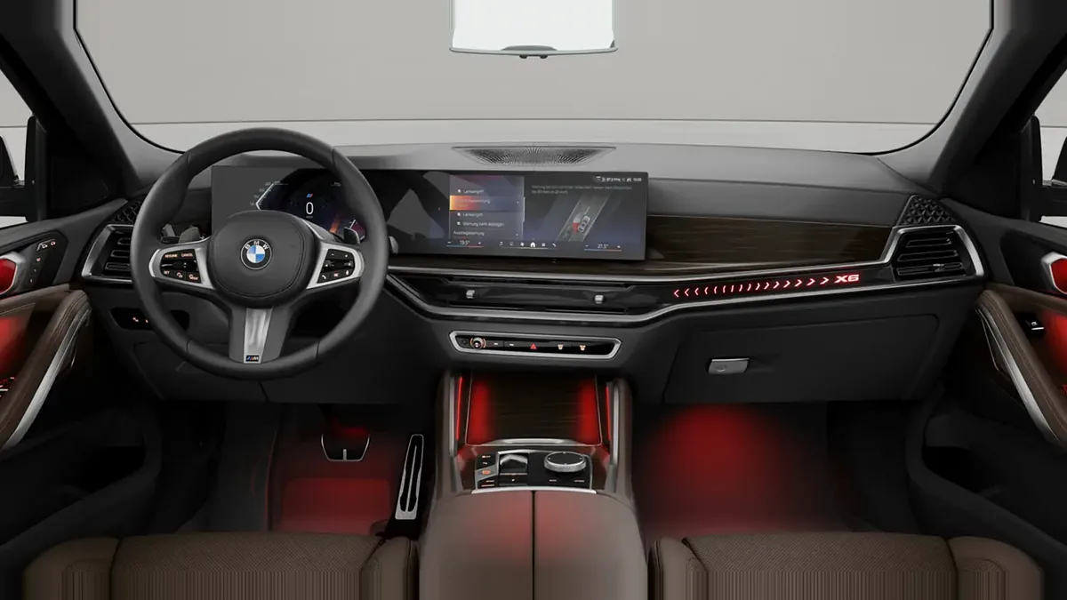 BMW X6 xDrive 40d M Sport en renting en Málaga — Interior