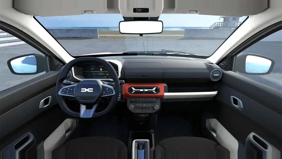 Dacia Spring Expression Electric 33kW (45CV) en renting en Málaga — Delantera