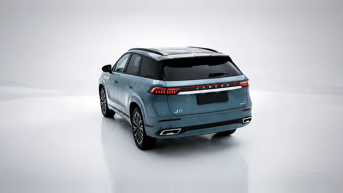 Jaecoo 8 PHEV Exclusive 1.5 TGDI 3DHT AWD 7p. en renting en Málaga — Lateral