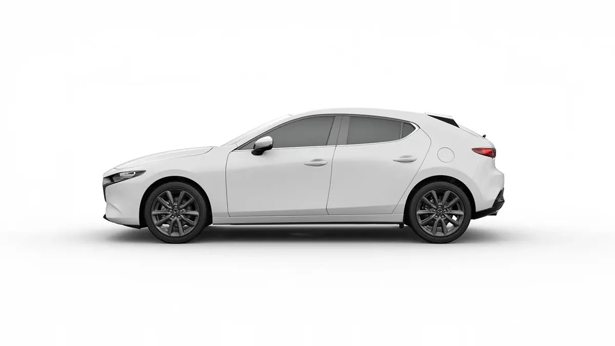Mazda 3 2.5L e-Skyactiv G MHEV 140CV 6AT Centre-Line en renting en Málaga — Lateral