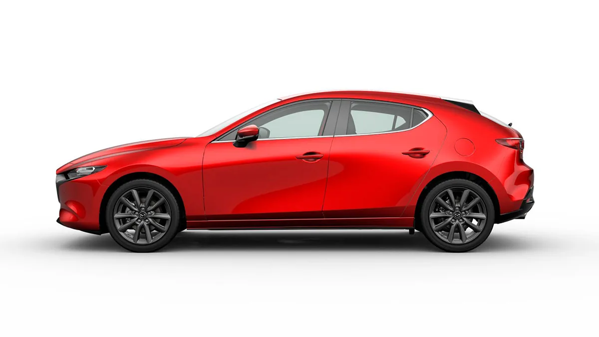 Mazda 3 2.5L e-Skyactiv G MHEV 140CV 6AT Centre-Line RD en renting en Málaga — Lateral