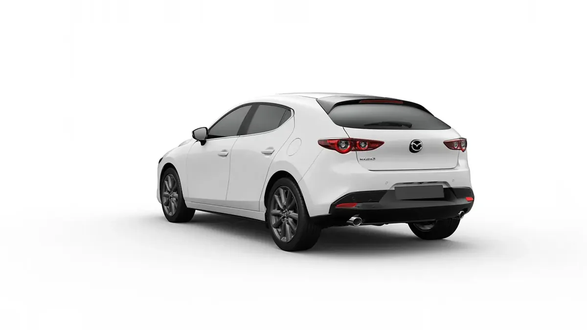 Mazda 3 2.5L e-Skyactiv G MHEV 140CV 6MT Prime-Line en renting en Málaga — Trasera